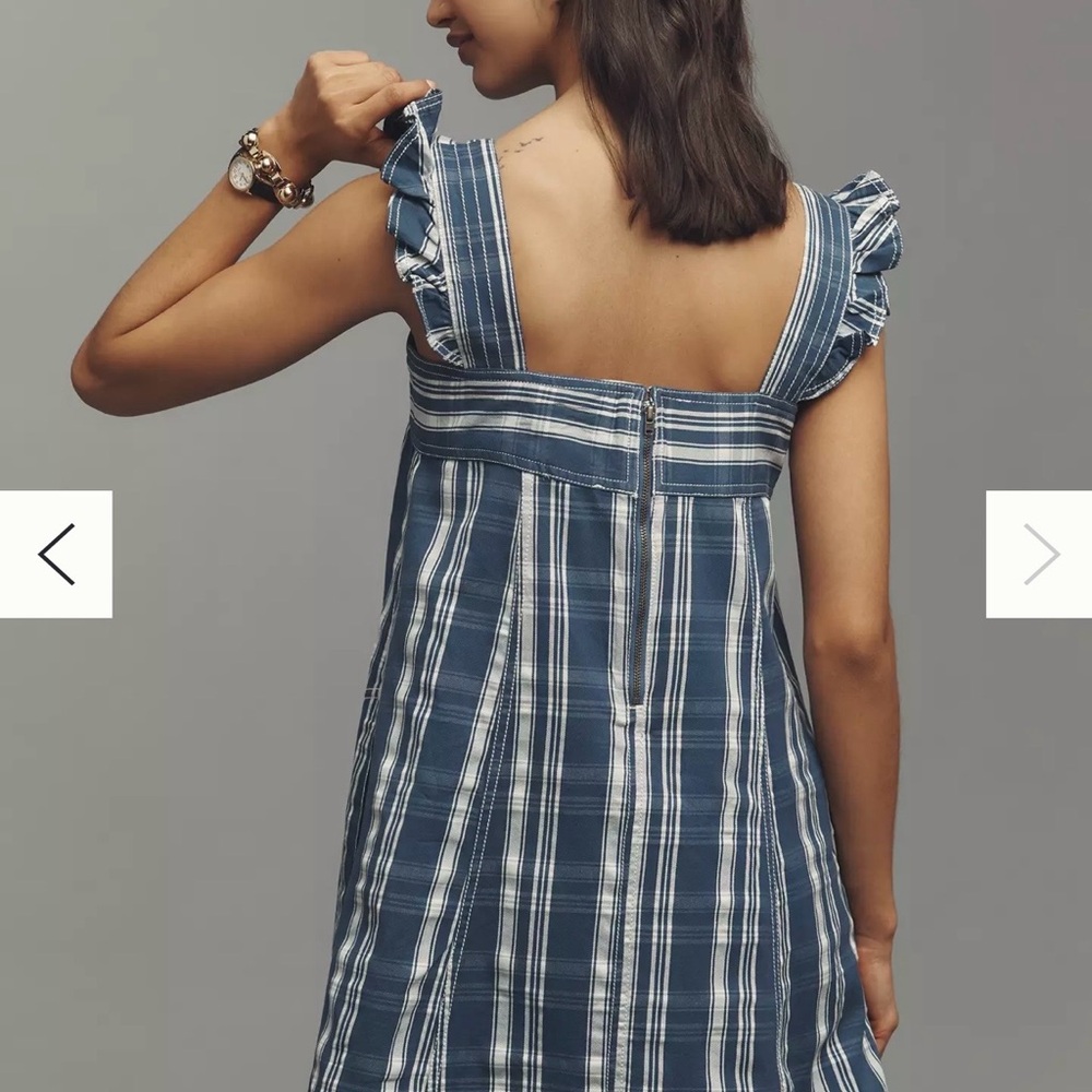 Pilcro Sleeveless Lakeside Swing Checkered mini Dress - Picture 4 of 7